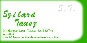 szilard tausz business card